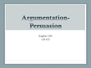 Argumentation-Persuasion