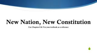 New Nation, New Constitution