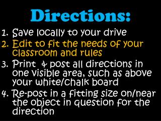 Directions:
