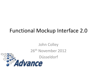Functional Mockup Interface 2.0