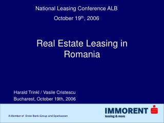 Real Estate Leasing in Romania