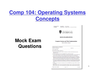 Comp 104: Operating Systems Concepts