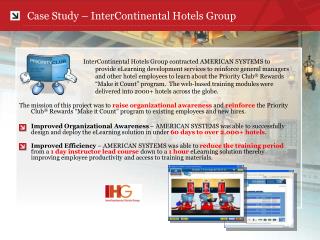 Case Study – InterContinental Hotels Group