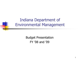Indiana Department of Environmental Management