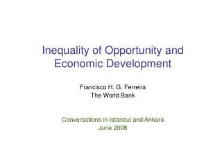 Inequality of Opportunity and Economic Development