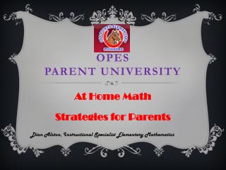 OPES Parent University
