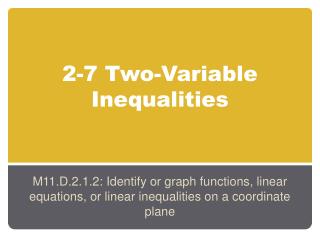2-7 Two-Variable Inequalities