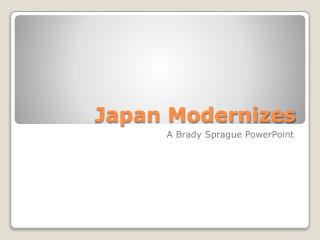 Japan Modernizes