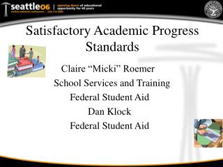 Satisfactory Academic Progress Standards