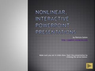 Nonlinear, interactive PowerPoint Presentations