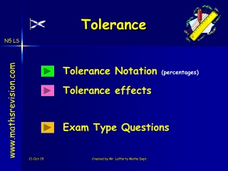 Tolerance effects