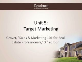 Unit 5: Target Marketing