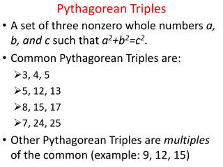 12 pythagorean triples PowerPoint (PPT) Presentations, 12 pythagorean ...