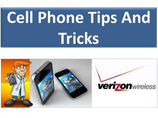 Cell Phone Tips And Tricks