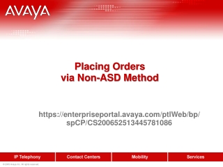Placing Orders via Non-ASD Method