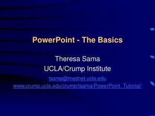PowerPoint - The Basics