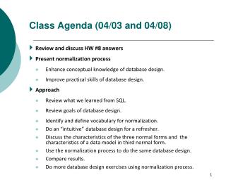 Class Agenda (04/03 and 04/08)