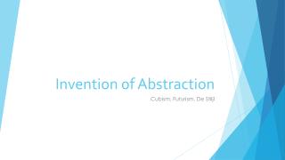Invention of Abstraction