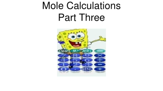 Mole Calculations Part Three