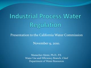 Industrial Process Water Regulation