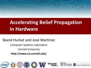 Accelerating Belief Propagation in Hardware