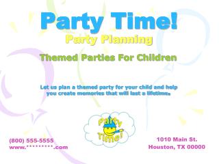 Party Time! Party Planning
