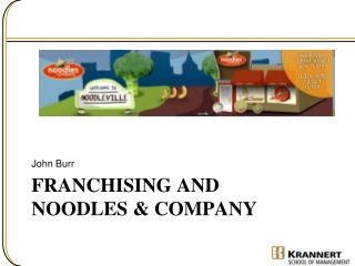 Franchising and Noodles & Company