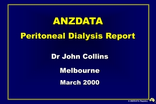 ANZDATA Peritoneal Dialysis Report