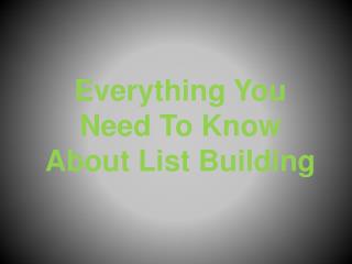 List Building System