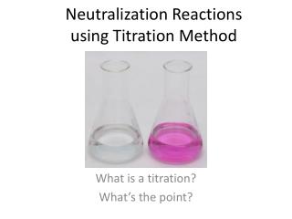 Neutralization Reactions using Titration Method