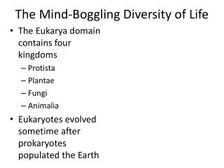 The Mind-Boggling Diversity of Life