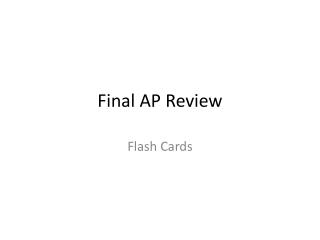 Final AP Review