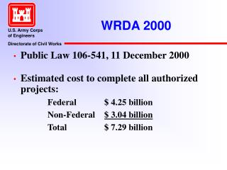 WRDA 2000