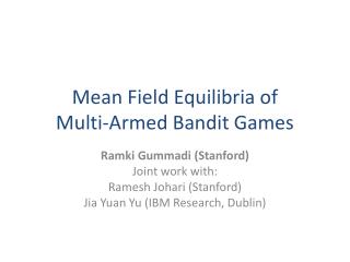 multiarm bandit games