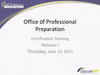 Office of Professional Preparation