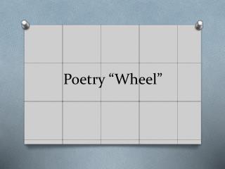 Poetry “Wheel”