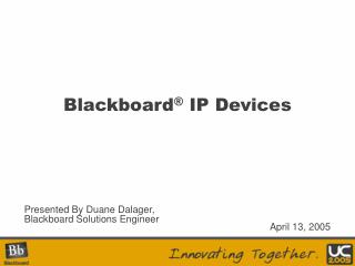 Blackboard ® IP Devices