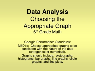 Data Analysis Choosing the Appropriate Graph 6 th Grade Math