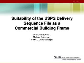 Suitability of the USPS Delivery Sequence File as a Commercial Building Frame