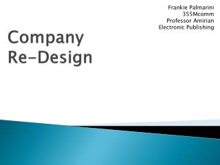 Company Re-Design