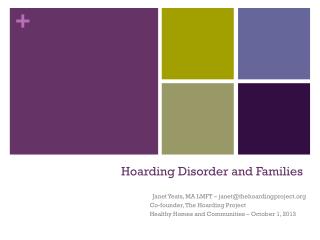 Hoarding Disorder and Families