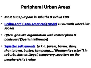 Peripheral Urban Areas