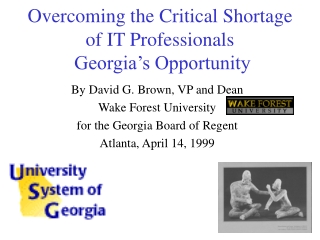 Overcoming the Critical Shortage of IT Professionals Georgia’s Opportunity