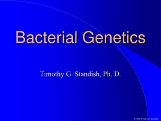 Bacterial Genetics