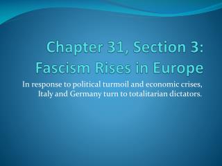 the rise of fascism in europe the rise of fascism in europe