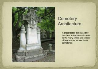 Cemetery Architecture
