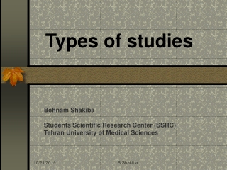 Types of studies