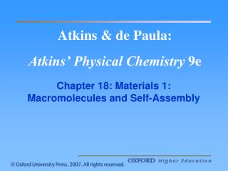 atkins paula physical chemistry
