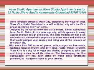 Wave Studio Apartments,Wave Studio Apartments sector 32 Noid
