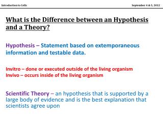 the difference between hypothesis and statement